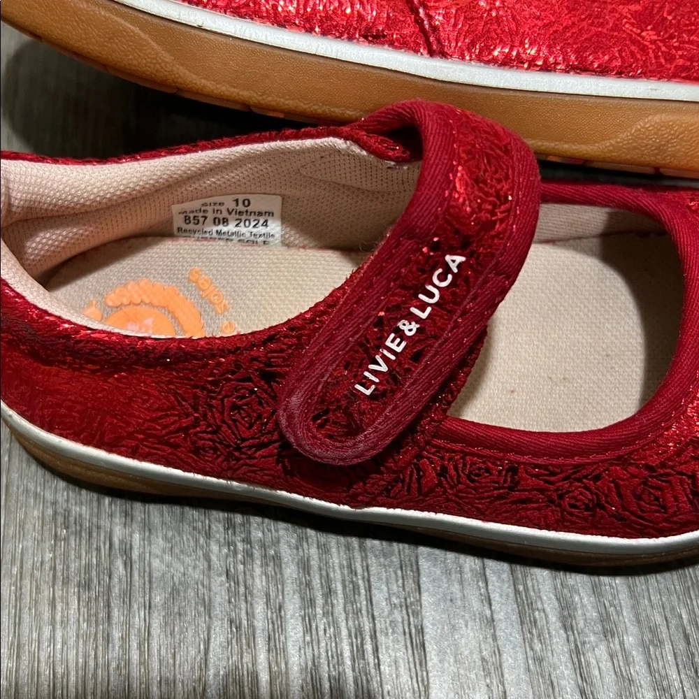 Livie & Luca Metallic Red Mary Jane size 10 - Picture 8 of 11